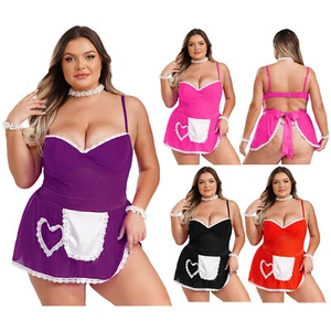 Womens Underwear Slit Back Mini Dress Underwired Lingerie 5 Pieces Nightwear - Foto 1 di 35