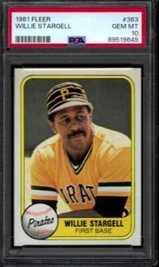 PSA 10 - 1981 Fleer #363 Willie Stargell Pittsburgh Pirates HOF - Picture 1 of 2