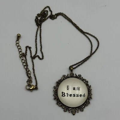 I am Blessed Collar Colgante Tono Bronce Cadena Joyería Religiosa Regalo Foto 1 de 4
