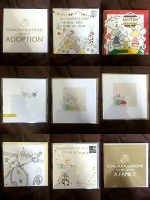 Elección de 9 tarjetas para adopción - nueva familia, felicitaciones, buena suerte Foto 1 de 2