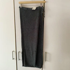 Ribbed Knit Wrap Skirt Free People Borderline Midi Size S Small Slit - Picture 1 of 6