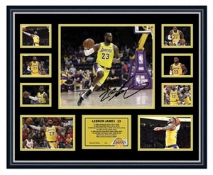 LEBRON JAMES LA LAKERS SIGNED PHOTO LIMITED EDITION FRAMED MEMORABILIA - Picture 1 of 5