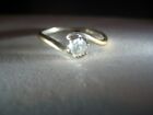 1 5 Carat Diamond 9K Gold Ring Swirl Mount Size 5 3 4 Engagement Ring
