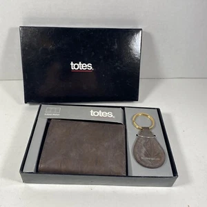 Totes trifold wallet and leather keychain vintage - Picture 1 of 4