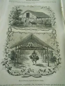 Industrie de la Soie en Perse 1854 Gravure Print - Picture 1 of 2