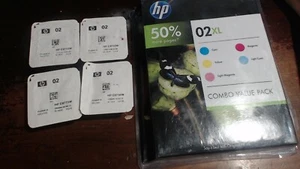 Lot Of 8 Hp 02XL Magenta Light Magenta Cyan Yellow - Picture 1 of 2