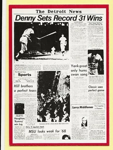 1981 Detroit News Boys Of Summer 100th Anniv #79 McClain Set record 31 vittorie NMMT - Foto 1 di 2