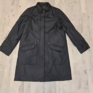 Lauren Ralph Lauren Dry Goods Supply Trench Coat Womens Small Button Black SM - Picture 1 of 8