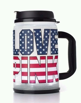 New VICTORIA'S SECRET PINK Light Up Red White Blue LIMITED EDITION Chug Mug 24oz - Image 1 of 2