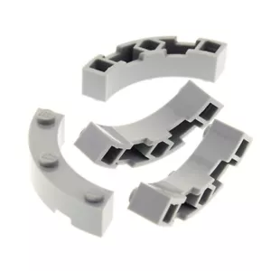 4x Lego Construction Stone Curved 4x4 Neu-Hell Grey 'Quarter Circle 72140 48092 - Picture 1 of 1