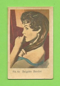1958 Dutch Gum Card PA #92 Brigitte Bardot
