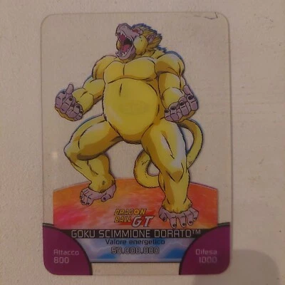 Lamincards Goku Scimmione Dorato °152 2008 Dragonball GT Edibas Errore di Stampa - Immagine 1 di 4