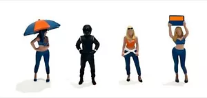MiJo AD-2406MJ Diorama Americano 1:64 Griglia Ragazze Figure - Foto 1 di 2