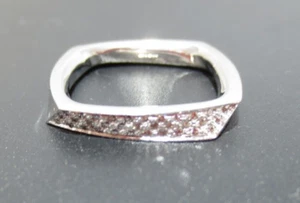 AUTHENTIC TIFFANY & CO. .750 18K WG DIAMOND BAND RING 0.15 tcw SZ 8 7.2grams - Picture 1 of 13