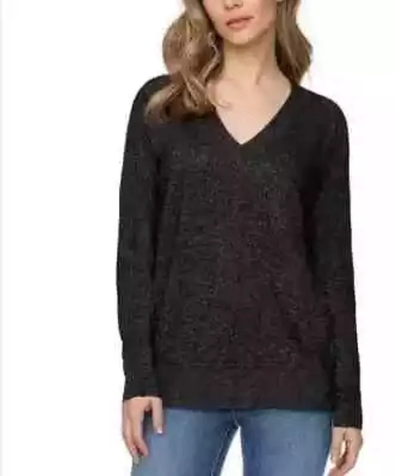 Buffalo David Bitton Pullover Super Soft Cozy V-Neck Sweater Black 2X (195)