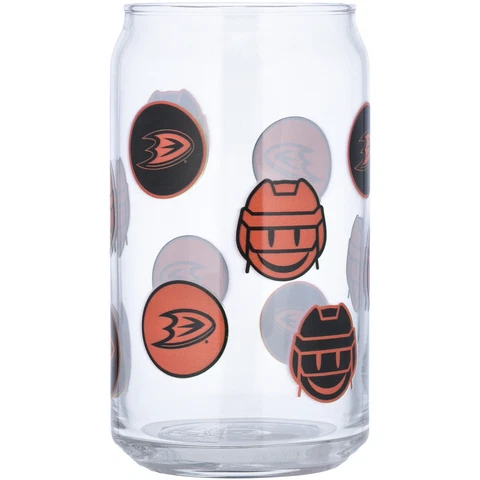Anaheim Ducks 16oz. Smiley Can Glass Cover