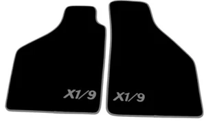 Alfombrillas de terciopelo negro para Fiat X1/9 1972-1989 con gris X1/9 - Imagen 1 de 1