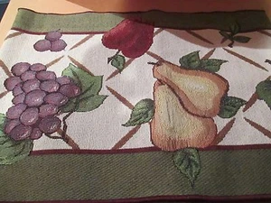 FRUIT HARVEST  ~  TAPESTRY TABLE RUNNER ~ MADE IN THE USA  - Picture 1 of 3