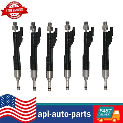 6x Fuel injector For 2011-15 BMW 135i 535i 640i 740i X1 X3 X5 X6 3.0L 0261500109 - Изображение 1 из 4