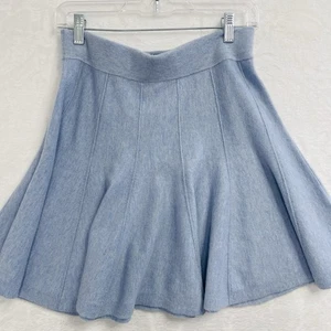 J. Crew Kaschmir kurzer Schlag Rock Gr. Small hellblau weich leicht - Bild 1 von 8
