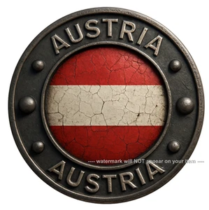 Pegatina de vinilo decorativa bandera país Austria #S 013 - dos piezas - Imagen 1 de 1
