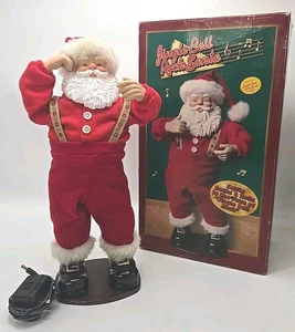 Animated VNTG Dancing Santa Figure 16" Song "Jingle Bell Rock" 90s Power Cord  - Bild 1 von 19