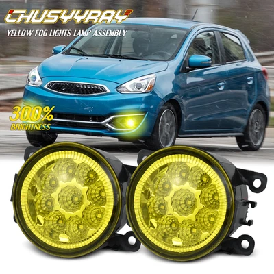 Par de luces antiniebla LED para parachoques delantero para Mitsubishi Mirage 2017-2020 Foto 1 de 4