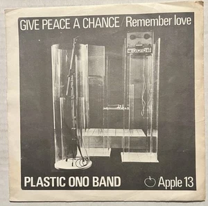 John Lennon Plastic Ono Band Give Peace A Chance Sweden Apple 45 Lennon - Bild 1 von 4