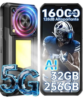 OUKITEL WP56 5G Rugged Smartphone 32GB+256GB 6,78"FHD+ 120Hz Android 15 Nero - Immagine 1 di 4