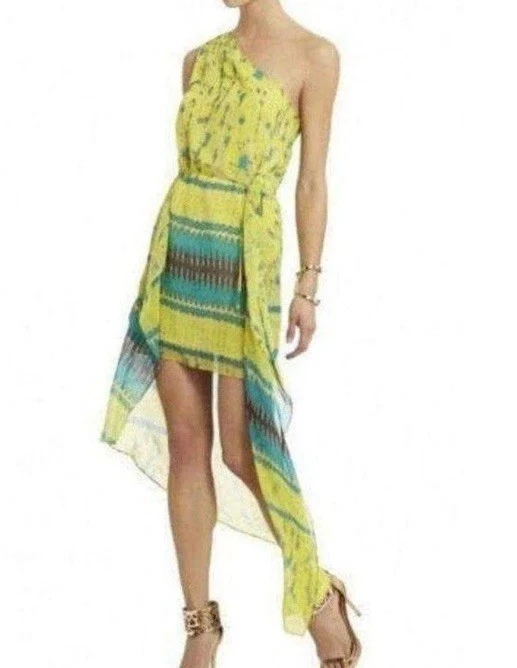 BCBG Maxazria Margo One Shoulder High Low Dress Size M - Image 1 of 4