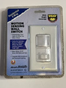 NUEVO Interruptor de pared manos libres con detección de movimiento Heath Zenith SL-6107-WH-A - Imagen 1 de 6