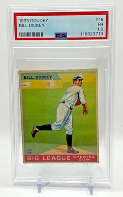 1933 Goudey #20 Bill Dickey HOF New York Yankees - PSA 1.5 - Image 1 of 2