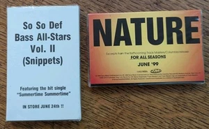 2 PROMO CASSETTES Nas Nature FOR ALL SEASONS excerpts SO SO DEF BASS ALL-STARS - Picture 1 of 3