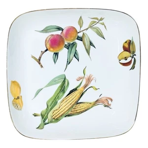 Royal Worcester EVESHAM GOLD Fruits Shape 66 Size 1 Square Buffet Dish 10 7/8” - Picture 1 of 7