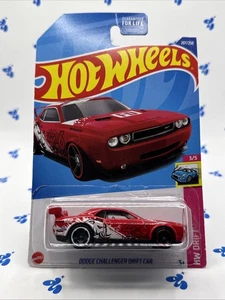 Dodge Challenger Drift Car ~ HW Drift 3/5 ~ Card 207/250 ~ Red ~ 1/64th Diecast  - Picture 1 of 11