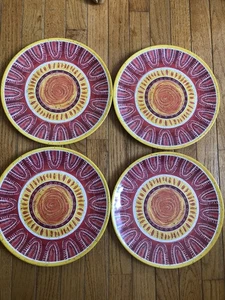 Juego de 4 Platos Certificados International Joyce Shelton Tapas Patrón 11" LEER - Imagen 1 de 6