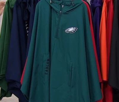NFL Philadelphia Eagles Jacket Poncho Size LARGE NEW QVC By  Tony Gonzalez - Image 1 of 3