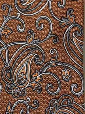 JOS. A. Corbata de seda cachemira blanca gris naranja nueva sin etiquetas 60 x 31/2 Foto 1 de 4