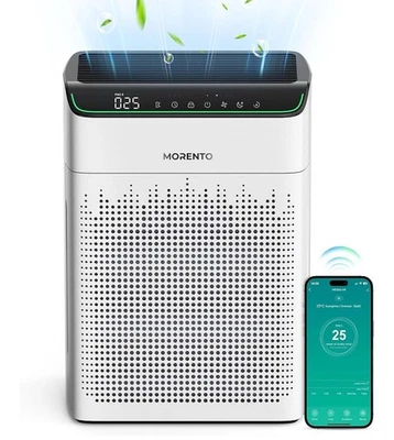 MORENTO Air Purifiers for Home Large Room Up to 1290 ft² with PM 2.5 Air Quality