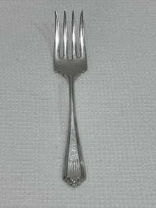 Tenedor de servir vintage Simeon L & George H Rogers Jefferson plateado. - Imagen 1 de 11