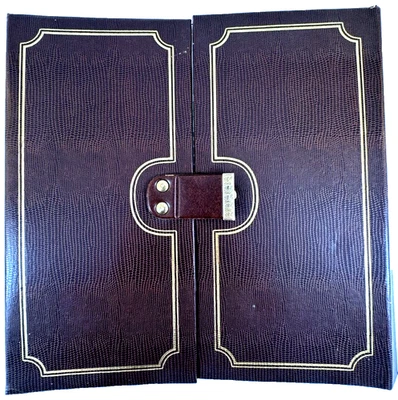 Álbum de fotos vintage, 100 fundas, estampado Gator marrón, doble puerta, usado (FF1) Foto 1 de 4