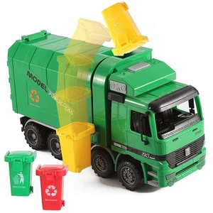 Kids 14" Garbage Truck Toy, Large Friction Powered Sanitation Waste Managemen... - Bild 1 von 7