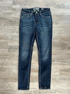 BKE ALEC Skinny Fit Jeans 28R Buckle Dark Blue Wash Mens 28x33 Zipper Fly - Image 1 of 4