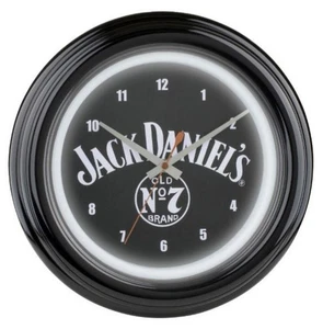 Jack Daniels Old No. LED Light Wall Clock Analog Whiskey Bar 12.5" Plastic Black - Picture 1 of 1