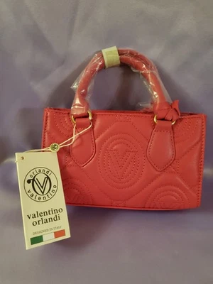 Bolso de Mano VALENTINO ORLANDI Acolchado Cartera Rosa Caliente Bandolera Originalmente $249 Foto 1 de 4