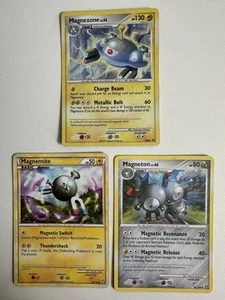 Pokémon Set Magnemite 68/102 & Magneton 42/100 & Magnezone DP44 - Picture 1 of 8