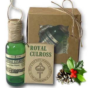 Royal Culross 8 Jahre Scotch Malt Whisky Kunsthandwerk Vintage Glasflasche Ornament - Bild 1 von 7