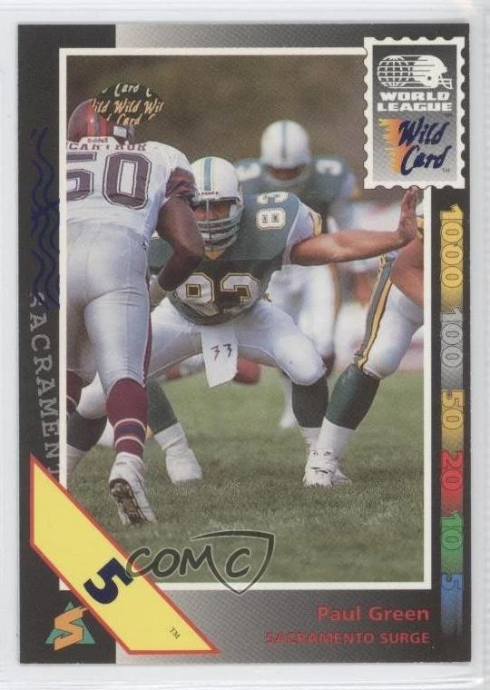 Wild Card Liga Mundial 1992 5 rayas Paul Green #53 Foto 1 de 2