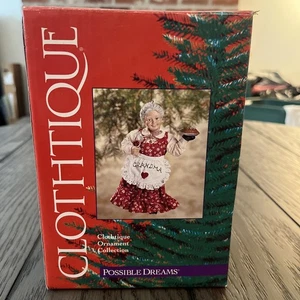 Clothtique Mrs Clause Possible Dreams “Grandma” Ornament - Picture 1 of 22