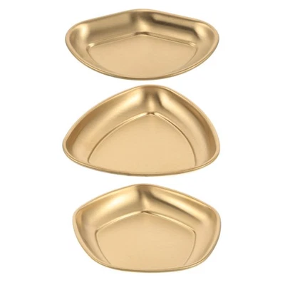  3 Stück Sojasaucen-Schalen aus Edelstahl, Saucen-Dip-Schalen, Gewürzgerichte, - Bild 1 von 4